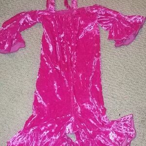 Girls Pink Velvet Leo's Dance Costume SC